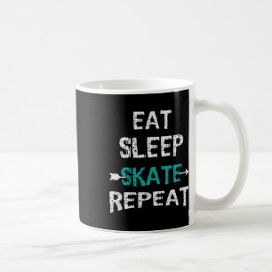 Eet Slaap Schaats Herhaal IJsschaatsen Hockey Skat Koffiemok