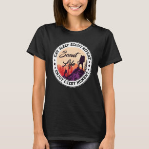 Eet Slaap Scout Herhaal Beste Scout Leven Wandelen T-shirt