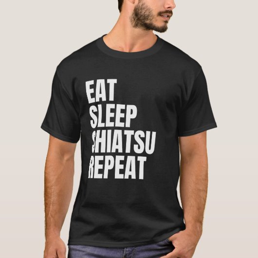 Eet Slaap Shiatsu Herhaal T-shirt (Voorkant)