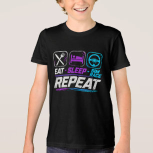 Eet slaap sim race herhaal voor sim racing fans Tri-Blend shirt