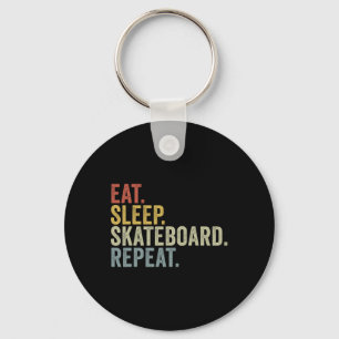 Eet Slaap Skateboard Herhaal Grappig Skateboarden Sleutelhanger