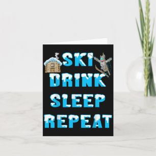 Eet Slaap Ski Drink Herhaal Sneeuw Wintersport Apr Kaart