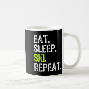 Eet Slaap Ski Herhaal Skiën Lover Leuk Koffiemok