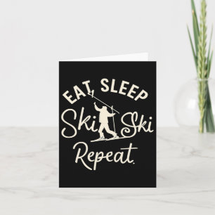 Eet Slaap Ski Herhaal Skiër Wintersport Skiën Kaart