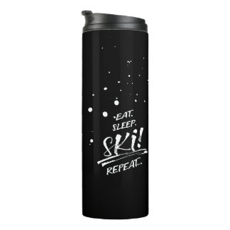 Eet Slaap Ski Herhaal Thermische Tumbler Thermosbeker
