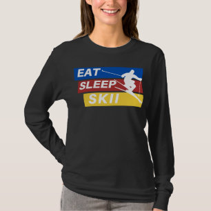 Eet slaap ski t-shirt