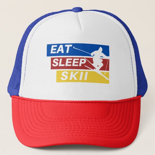 Eet slaap ski trucker pet (Voorkant)