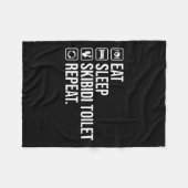 Eet Slaap Skibidi Toilet Herhaal Grappig Skibidi T Fleece Deken (Voorkant (Horizontaal))