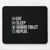 Eet Slaap Skibidi Toilet Herhaal Grappig Skibidi T Muismat (Voorkant)