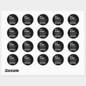 Eet Slaap Skibidi Toilet Herhaal Grappig Skibidi T Ronde Sticker (Vel)