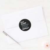 Eet Slaap Skibidi Toilet Herhaal Grappig Skibidi T Ronde Sticker (Envelop)