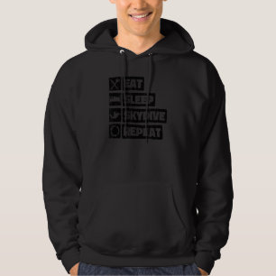 Eet Slaap Skydive Herhaal Cool Skydiving 4 Hoodie