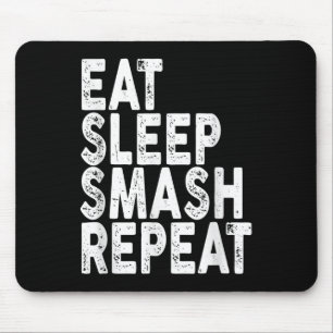 Eet Slaap Smash Herhaal _ Badminton Tee Muismat