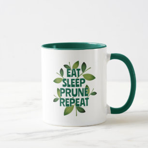 Eet Slaap Snoei Herhaal Koffiemok voor tuinman Mok