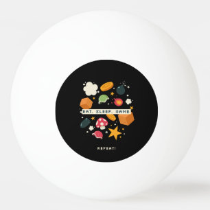 Eet. Slaap. Spel. Herhaal. Pingpongballen