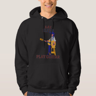 Eet Slaap Spelen Gitaar Sarcasme Hoodie
