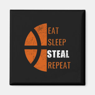 Eet slaap stelen Herhaal leuke basketbal Mannen Vr Magneet
