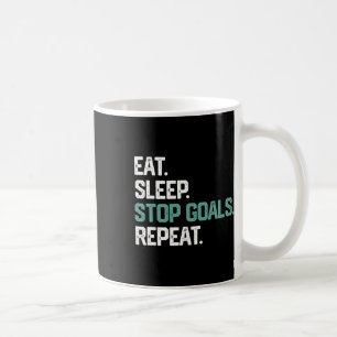 Eet Slaap Stop Doelen Herhaal T-shirt Keeper Voetb Koffiemok