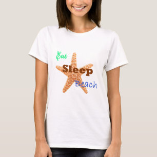 Eet Slaap Strand - Dames T-shirt