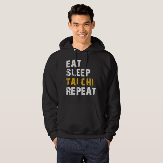eet slaap Tai chi Hoodie (Voorkant volledig)