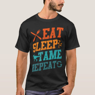 Eet Slaap Tem Herhaal Dinosaur Trex Liefhebbers Di T-shirt