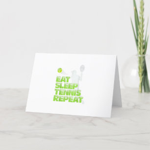 eet slaap tennis herhaal sport gift feestdagen kaart