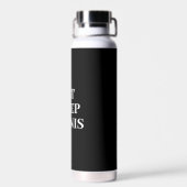 Eet slaap tennis zwart water fles (Achterkant)