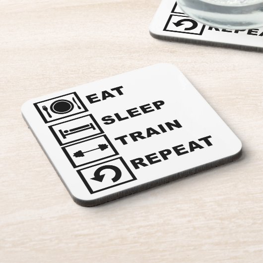 Eet, slaap, trein, herhaling. onderzetter (Linkerzijde)