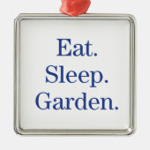 Eet. Slaap. Tuin. Metalen Ornament (Voorkant)