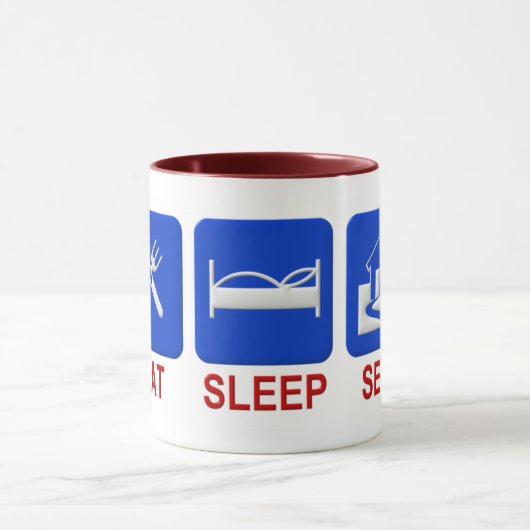 Eet, slaap, verkoop mok (Midden)