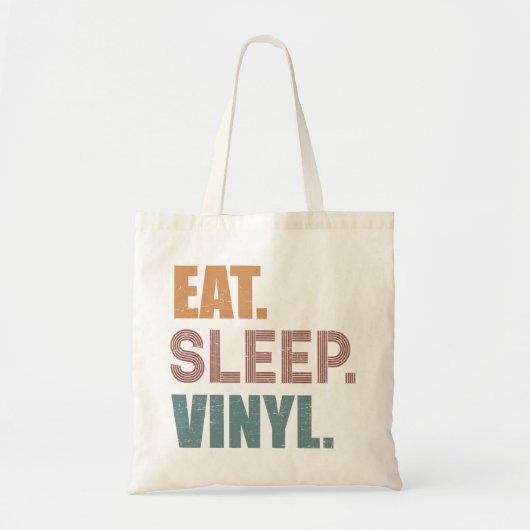 Eet. Slaap. Vinyl. Tote Bag (Voorkant)