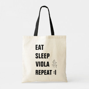 Eet Slaap Viola Herhaal Muziek Tote Bag