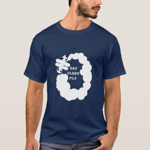 Eet slaap vlieg shirt   Geschenkidee voor piloot v