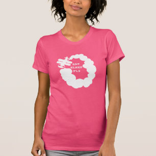 Eet slaap vlieg t-shirt Geschenk voor stewardess