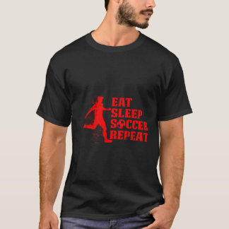 Eet Slaap Voetbal Herhaal cadeau voor Football spe T-shirt