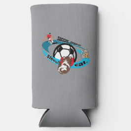 Eet, slaap, voetbal, herhaal. cartoon voetbal