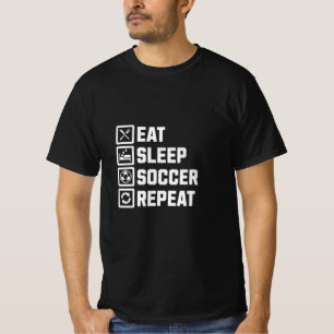 Eet. Slaap. Voetbal. Herhaal. – Het Football leven T-shirt