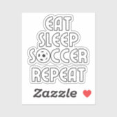 Eet, Slaap, Voetbal, Herhaal Sticker (Vel)