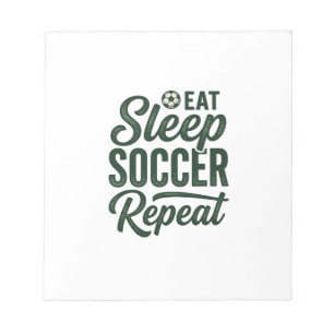 Eet Slaap Voetbal Herhaal Vintage Shirt Ontwerp_1 Notitieblok