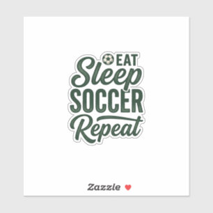 Eet Slaap Voetbal Herhaal Vintage Shirt Ontwerp_1 Sticker