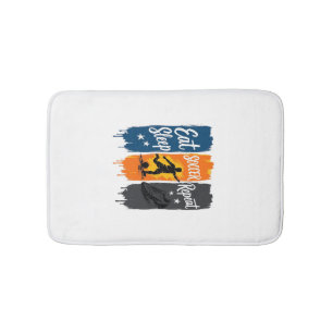 Eet Slaap Voetbal Herhaal Vintage Voetbal T-shirt Badmat