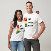 Eet. Slaap. Voetbal. T-shirt (Unisex)