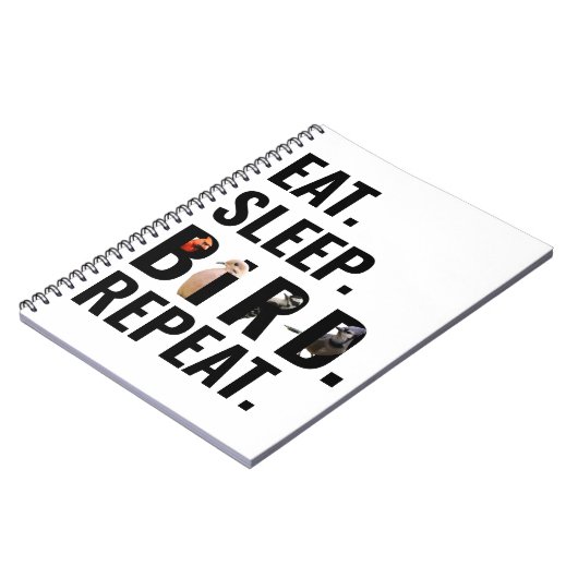 Eet Slaap Vogel Herhaal Vogel Watcher Notitieboek (Linkerzijde)