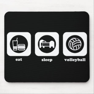 Eet. Slaap. Volleybal. Mousepad Muismat