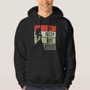 Eet Slaap Wandeling Herhaal Wandelen Wandelaar Hoodie