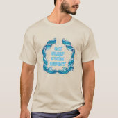 Eet. Slaap. Zwemmen. Herhaal T-shirt (Voorkant)