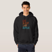 Eet slaapaparp Herhaal Larping Funny  Hoodie (Voorkant volledig)