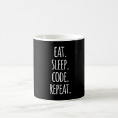 Eet slaapcode herhaal computerprogrammeercodering koffiemok (Center)