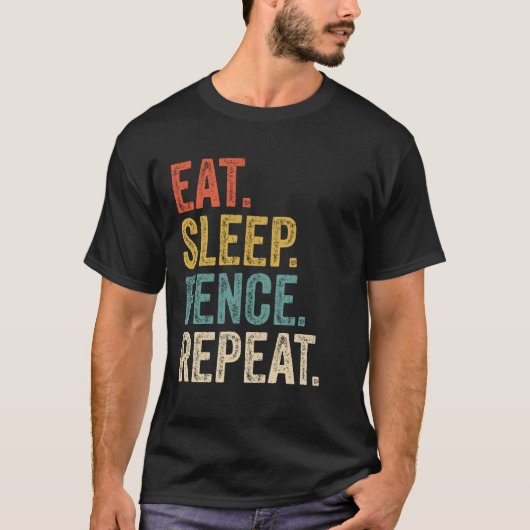 Eet Slaaphek Herhaal hek T-shirt (Voorkant)