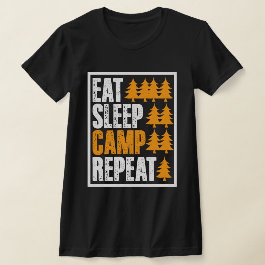 Eet slaapkamp herhaal grappig shirt (Laagn)